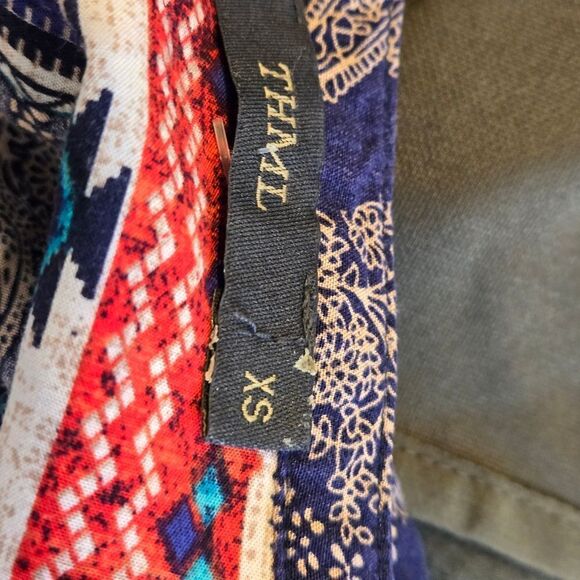 THML Blue and Red Boho Sleeveless Top - Picture 7 of 8